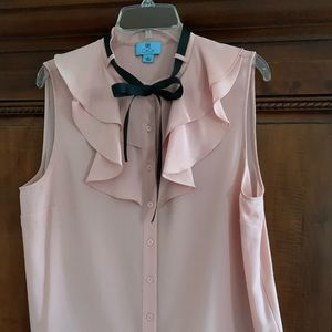 Cece ruffle blouse
